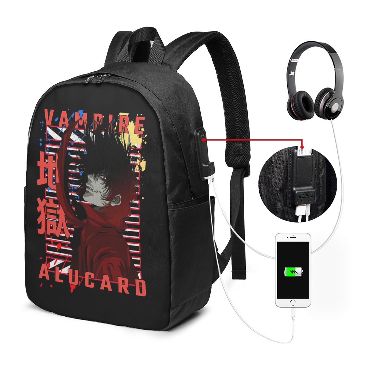 Backpacks - Mochila Alucard Hellsing Manga, bolsa de
