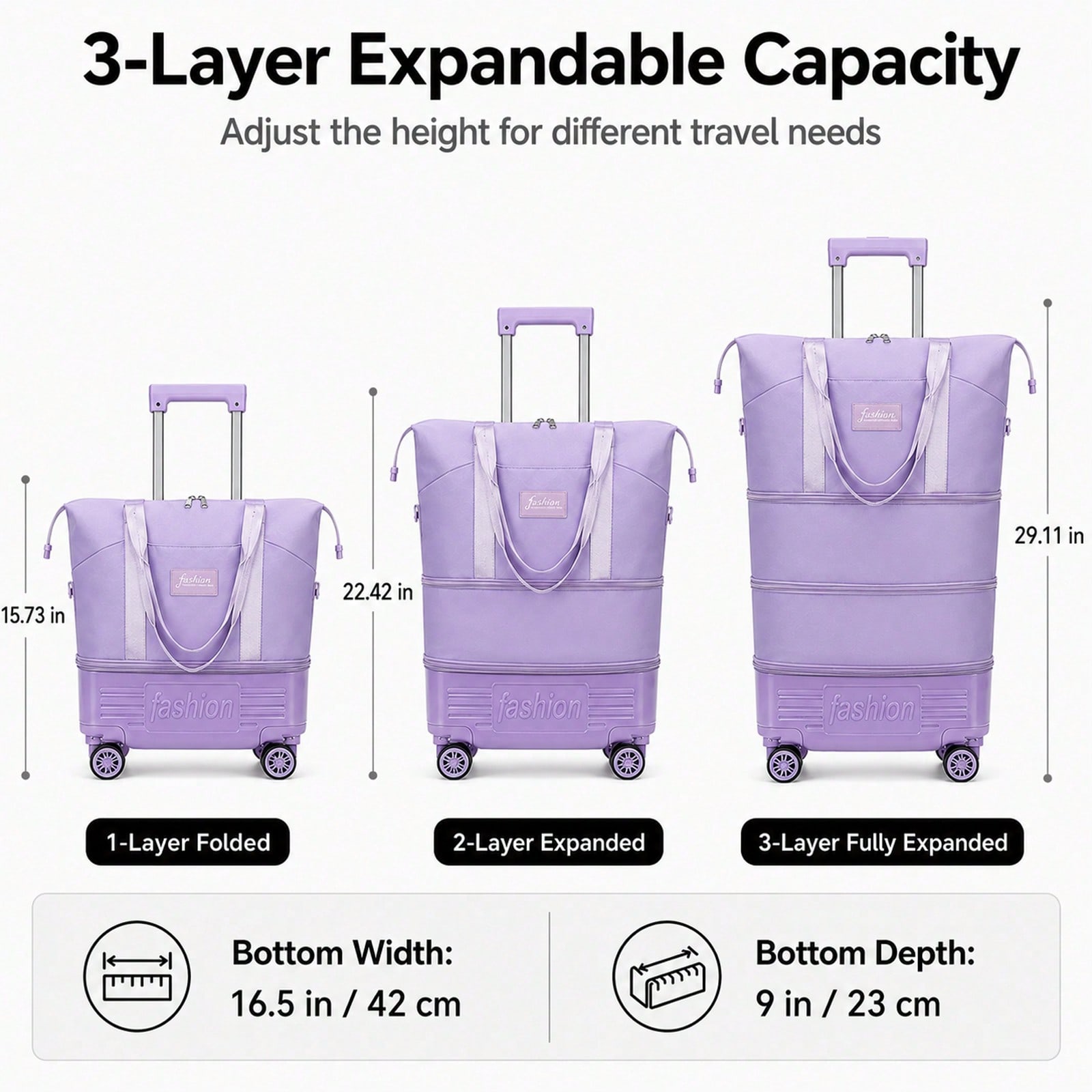 Bolsa de viaje con ruedas y as - Foldable Rolling Luggage Bag reseña y precio