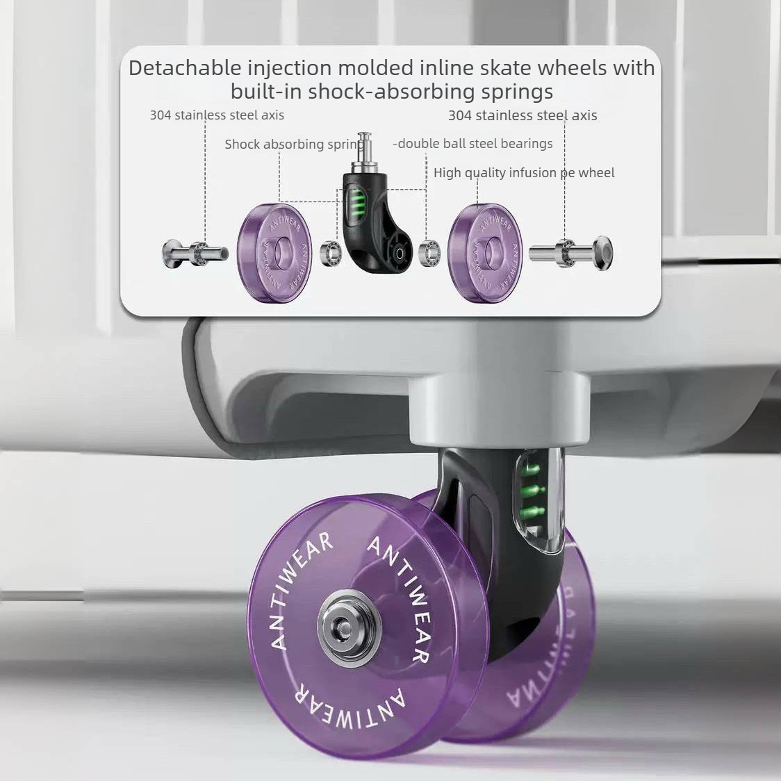 Juego de Maletas con Ruedas, M - Aluminum Frame Carry On Luggage reseña y precio