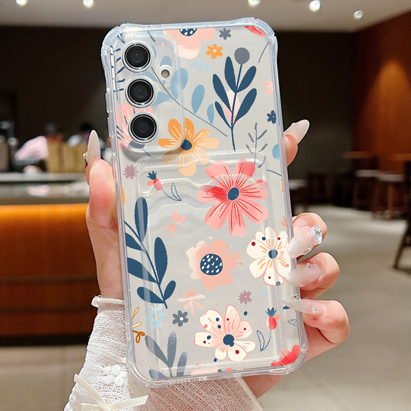 Funda tipo cartera con flores  - Wallets reseña y precio